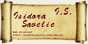 Isidora Savelić vizit kartica